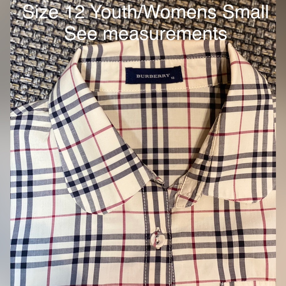 Burberry Nova Check BELTED Button Down Shirt Dress🔥NEW🔥Womens SM/Youth XL (12) - Picture 10 of 17
